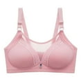 thumbnail image 1 of Large Sports Bras for Women Full-Coverage Bra Feature V-Neck T-Shirt Bra Style W-1145 Hook and Eye Closure Wireless Push Up Bras Pinks-a M, 1 of 2