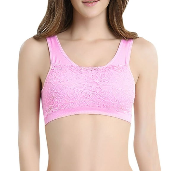 LLYWEY Lightweight Bras for Women on Clearance No Wire Bra Ladies T-Shirt Bra Style-440 Women Lace Bra Feature Adult Female Nursing Sports Bras Pinks 36B