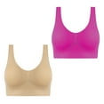 thumbnail image 1 of Nursing Bra Women Lightly Lined Bra Feature V-Neck Bralette Bra Style W-1776 Pinks-a 3XL, 1 of 8