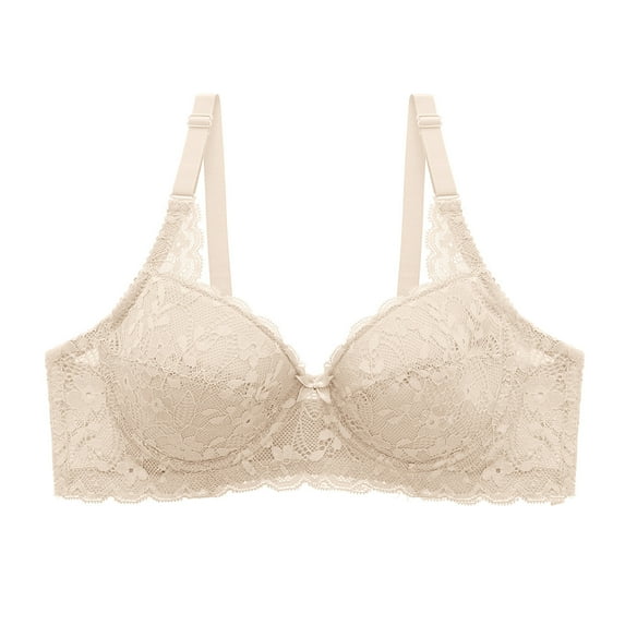 Nursing Bras Women Seamless Bra Feature V-Neck Push-up Bra Style W-1541 Khaki 34
