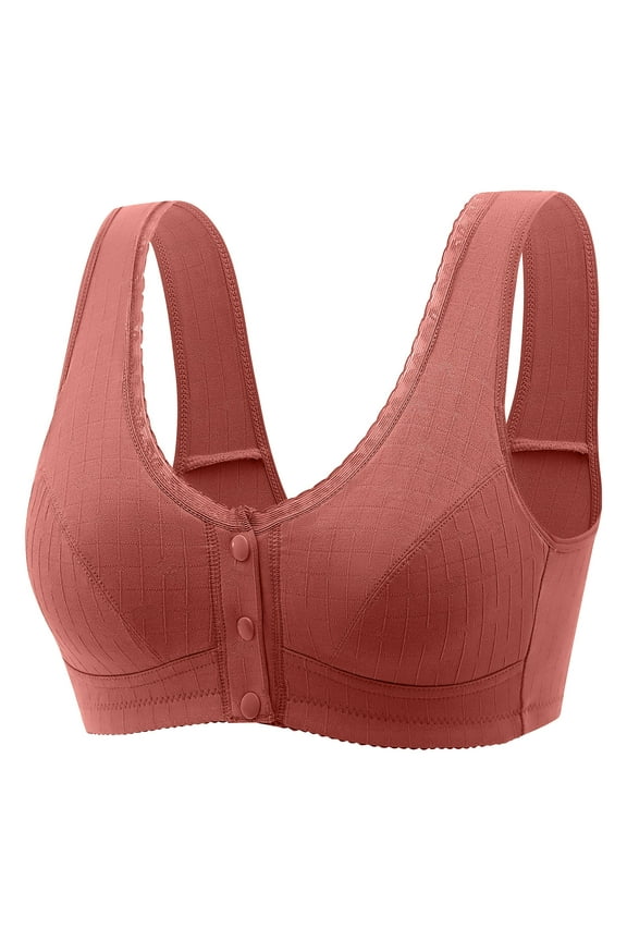 Padded Bras Women Lightly Lined Bra Feature V-Neck Demi & Balconette Bra Style W-1727 Front Closure Closure Cupless Bra Red XXL