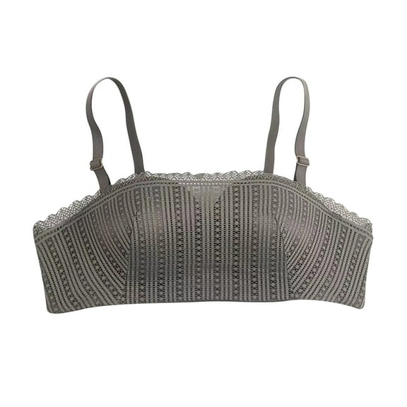 Padded Bras for Women Convertible Bra Feature V-Neck T-Shirt Bra Style W-1847 Gray-b M