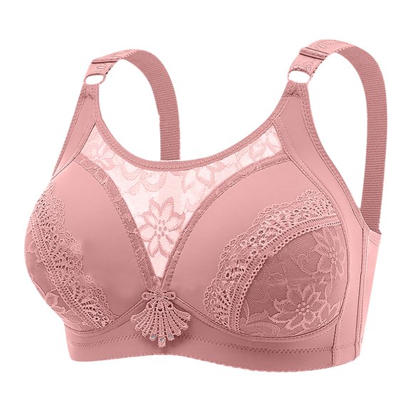 Padded Sports Bras for Women Convertible Bra Feature V-Neck T-Shirt Bra Style W-1612 Pinks S