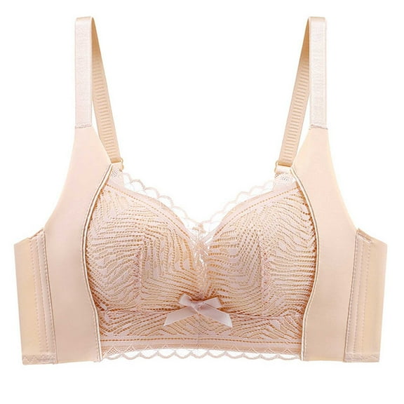 Plus Size Bras Women Seamless Bra Feature V-Neck Push-up Bra Style W-100 Pinks S