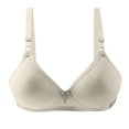 thumbnail image 1 of Plus Size Bras for Women Back-Smoothing Bra Feature V-Neck Molded Bra Style W-178 Beige XXL, 1 of 4