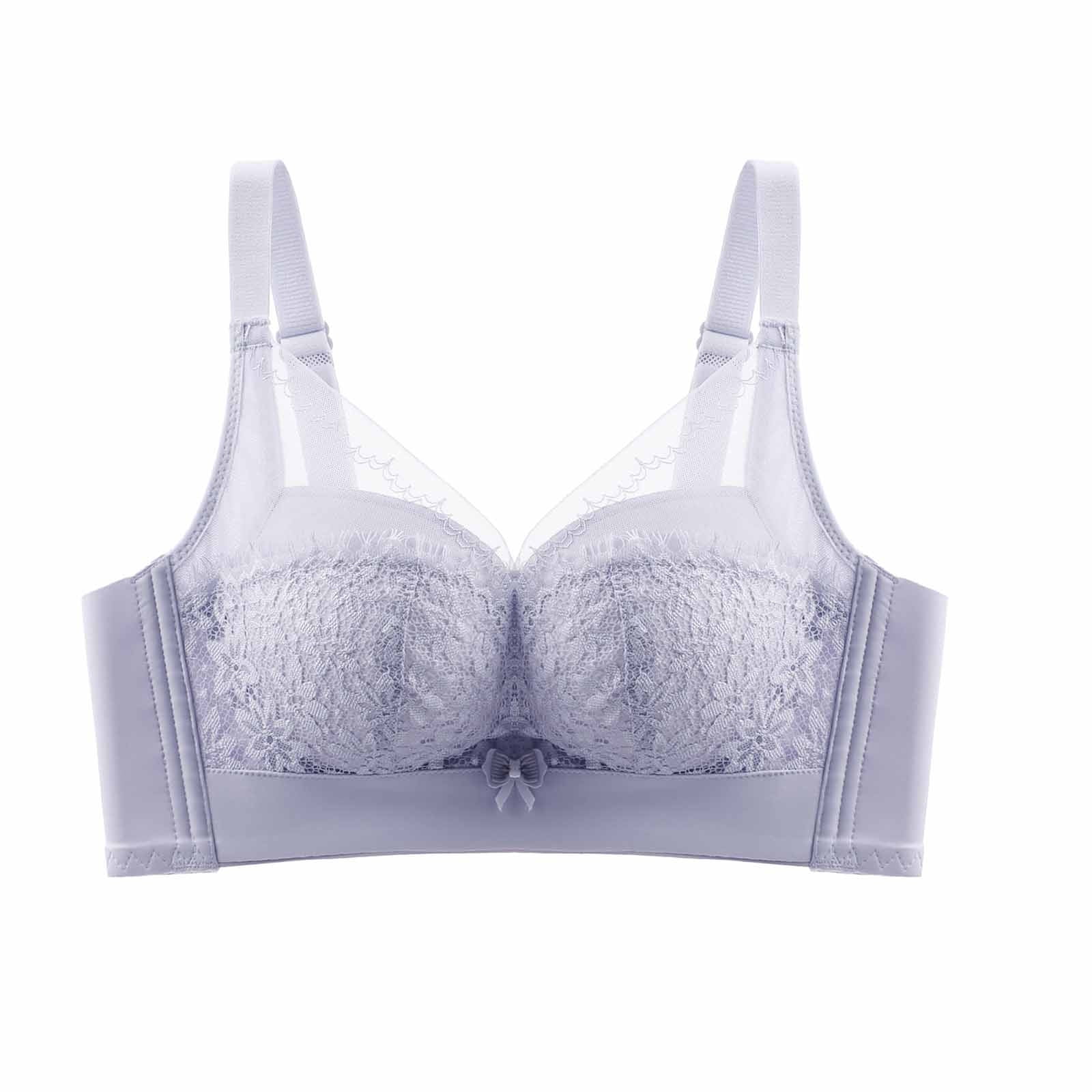 Mallwal Plus Size Nursing Bra Women Seamless Bra Feature VNeck Longline Bra Style W93 Purple