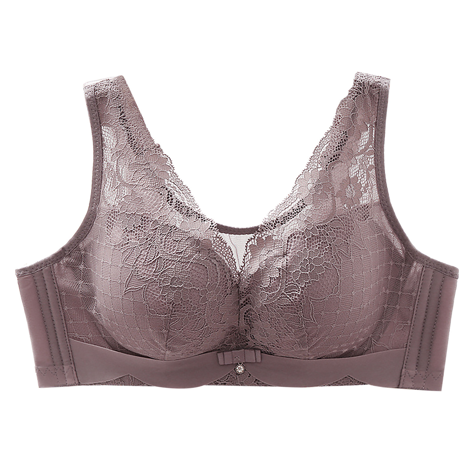 Mallwal Plus Size Nursing Bra Women Seamless Bra Feature VNeck Molded