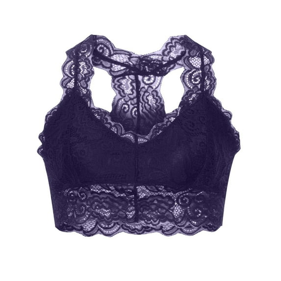 Plus Size Wireless Bras for Women Padded Bra Feature V-Neck Full-Figure Bra Style W-555 Hook and Eye Closure Bras Full Coverage Blue-b M