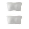 thumbnail image 1 of Mallwal Push up Bralettes for Women Back-Smoothing Bra Feature V-Neck Molded Bra Style W-1829 Hook and Eye Closure Padded Strappy Sports Bras White XXL, 1 of 4
