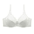 thumbnail image 1 of Push Up Sports Bra Women Lace with Steel Solid Color Double Breasted Push Up Bra V-Neck Convertible Bra Feature Hook and Eye Closure Soft Bra Style Y-340 , White XL, 1 of 2
