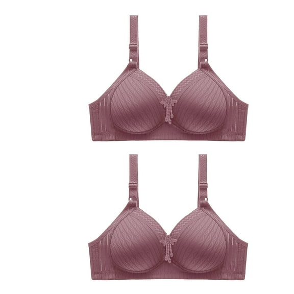 Push up Bra Women No Underwire Bra Feature V-Neck Longline Bra Style W-1339 Purple 38