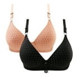 thumbnail image 1 of Push up Bras for Women No Underwire Pullover Bra Feature V-Neck Demi & Balconette Bra Style W-525 Hook and Eye Closure No Show Bra Khaki 42, 1 of 2