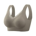 thumbnail image 1 of Seamless Bras Women No Underwire Bra Feature V-Neck Wire-Free Bra Style W-937 Brown M, 1 of 5