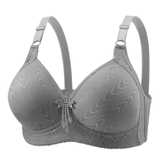 LLYWEY Seamless Comfort Bra on Sale Plus Size Comfort Bra Ladies Lace Bra Style-260 Women's Plus Compression Bra Feature Adult Female Running Sports Bras Dark Gray 44B