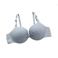 thumbnail image 1 of Sleeping Bra Women Lightly Lined Bra Feature V-Neck Wire-Free Bra Style W-1557 Gray L, 1 of 3