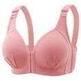 thumbnail image 1 of Soft Bralettes for Women Lightly Lined Bra Feature V-Neck Balconette Bra Style W-253 Front Closure Closure Bra Pinks 80, 1 of 3