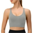 thumbnail image 1 of Sports Bra Women Pullover Bra Feature V-Neck Push-up Bra Style W-733 Green S, 1 of 7