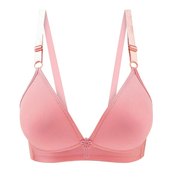 Sports Bralettes for Women Three-Breasted Comfortable Lace Push up Together Daily Bra Underwear No Underwire V-Neck Padded Bra Feature Hook and Eye Closure Molded Bra Style Y-386 , Red-a XL