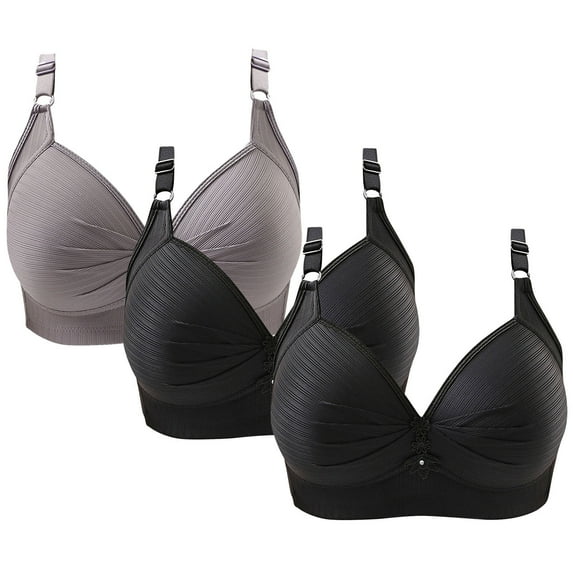 Sports Bras Women Padded Bra Feature V-Neck Full-Figure Bra Style W-250 Gray 3XL