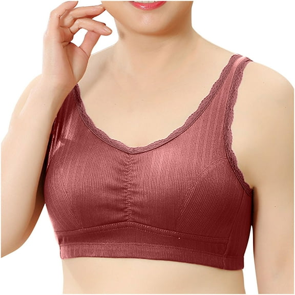 Sports Bras for Women Padded Yoga Bras Solid Sleeveless Cold Shoulder Casual Tanks Blouse Tops V-Neck Back-Smoothing Bra Feature Hook and Eye Closure Sport Bra Style Y-69 , Red-d 3XL