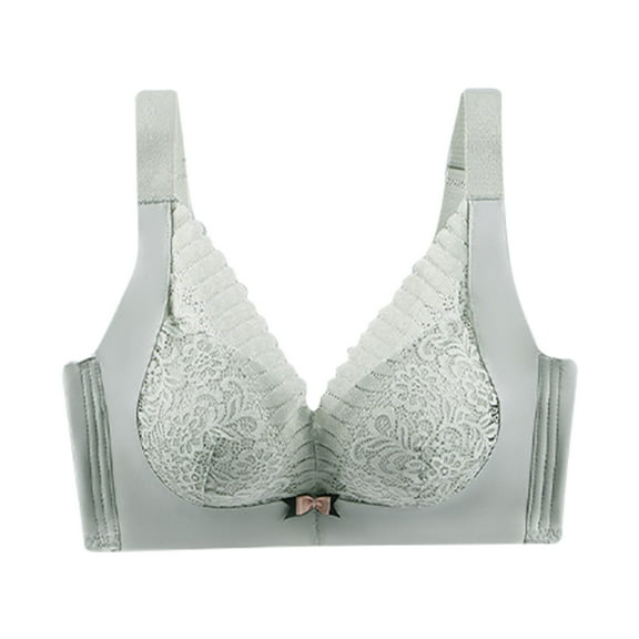 T-Shirt Bra Women Bra Soild Wire-Free Underwear Pullover Bra Everyday Underwear V-Neck Back-Smoothing Bra Feature Hook and Eye Closure T-Shirt Bra Style Y-72 , Green XXL