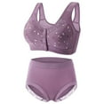 thumbnail image 1 of T Shirt Bras Women Pullover Bra Feature V-Neck Full-Figure Bra Style W-323 Purple 40, 1 of 6