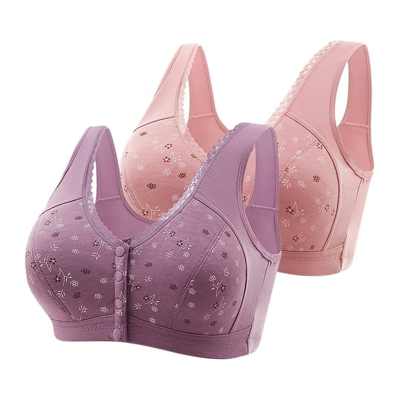 T-Shirt Bras for Women Convertible Bra Feature V-Neck Soft Bra Style W-1889 Purple M