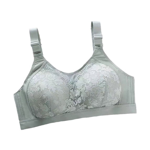 T Shirt Bras for Women Full-Coverage Bra Feature V-Neck T-Shirt Bra Style W-393 Green S