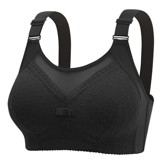 T Shirt Bras for Women Lightly Lined Bra Feature V-Neck Nursing Bra Style W-871 Black S
