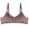 thumbnail image 1 of Tshirt Bras Women Padded Bra Feature V-Neck Padded Bra Style W-1763 Brown M, 1 of 4