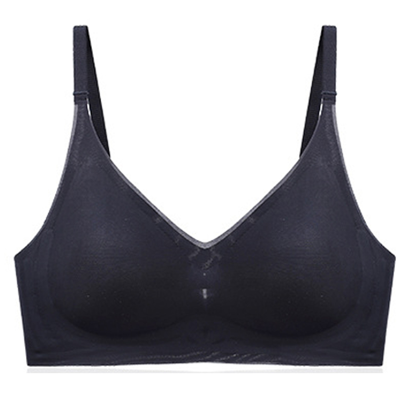 Mallwal Wirefree Bra with Support Women Pullover Bra Feature V-Neck ...