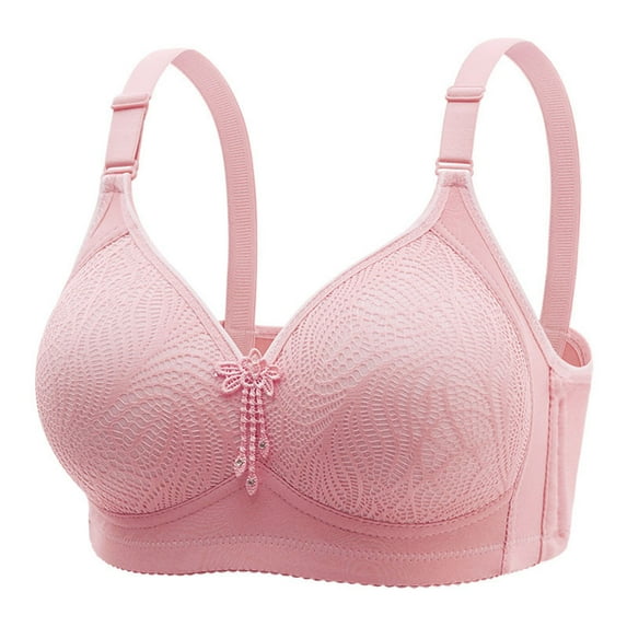 Wirefree Bras for Women Lightly Lined Bra Feature V-Neck Strapless Bra Style W-872 Pinks XL