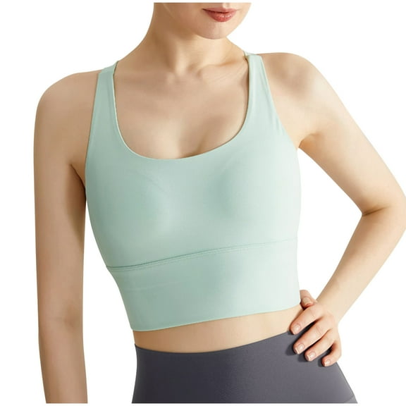 Wireless Bras for Women Support Back-Smoothing Bra Feature V-Neck T-Shirt Bra Style W-1806 Hook and Eye Closure Exercise Bras Green-b M