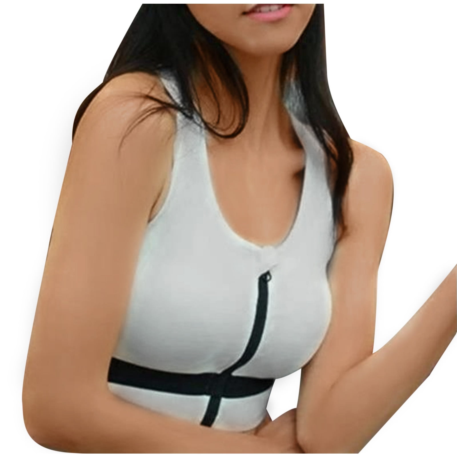 Mallwal Wireless Cami Bra Women Lightly Lined Bra Feature V-Neck Strapless Bra Style W-108 White