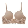 thumbnail image 1 of Wireless Push up Bras Women Lightly Lined Bra Feature V-Neck Balconette Bra Style W-774 Hook and Eye Closure Bras Comfortable Khaki 5XL, 1 of 8