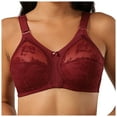 thumbnail image 1 of Women Bras Lightly Lined Bra Feature V-Neck Demi & Balconette Bra Style W-846 Wine 85d, 1 of 7
