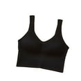 thumbnail image 1 of Mallwal Women Bras Wireless Sleep Yoga Vest Sports Leisure Elastic No Underwire Underwear V-Neck No Underwire Bra Feature Hook and Eye Closure Strapless Bra Style Y-78 , Black One size, 1 of 2