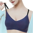 thumbnail image 1 of Women's Bra Pullover Bra Feature V-Neck Molded Bra Style W-106 Blue-b XL, 1 of 2