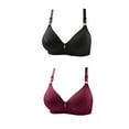 thumbnail image 1 of Women's Bras No Wire No Underwire Bra Feature V-Neck Full-Figure Bra Style W-1390 Red 44, 1 of 2