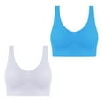 thumbnail image 1 of Women's Bras No Wire Padded Bra Feature V-Neck Push-up Bra Style W-1778 Blue L, 1 of 8