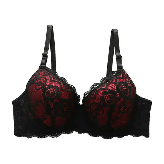 Women's Seamless Sports Bra Lightly Lined Bra Feature V-Neck Bralette Bra Style W-764 Hook and Eye Closure Bras No Underwire Black L