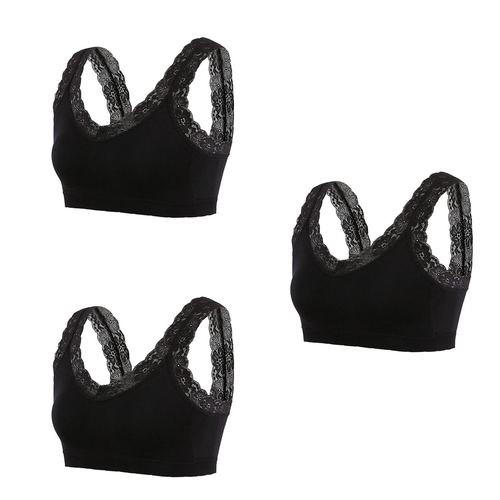 Mallwal Women's Seamless Sports Bra No Underwire Bra Feature V-Neck ...