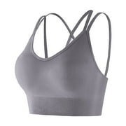 LLYWEY Women's+sports+bras On Sale Women Bras Push up Ladies Full Coverage Bra Style-522 Women's Plus Double Support Bra Feature Adult Female Yoga Sports Bras Gray 36B
