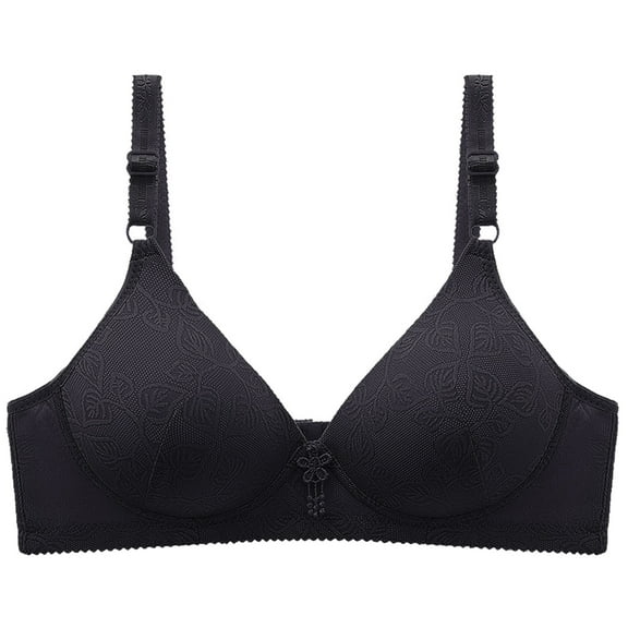 Womens Bras Lightly Lined Bra Feature V-Neck Wire-Free Bra Style W-885 Black S