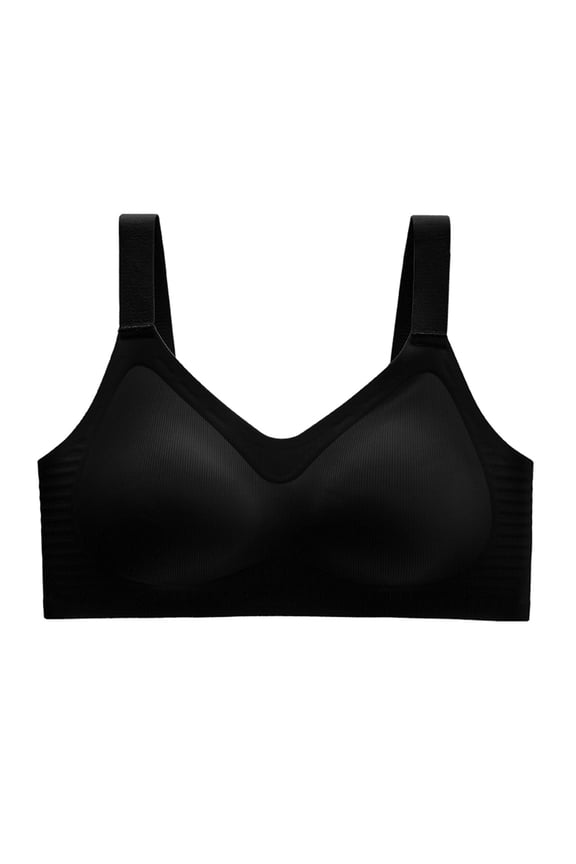 Womens Sport Bras Convertible Bra Feature V-Neck Push-up Bra Style W-301 Black XXL