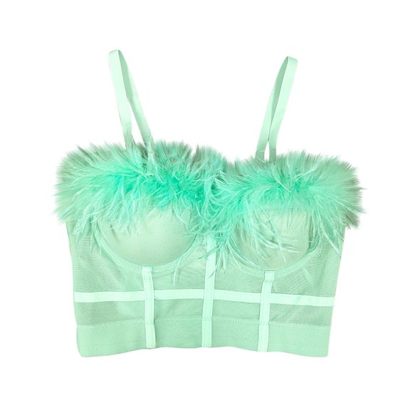Womens Workout Bras Back-Smoothing Bra Feature V-Neck No Underwire Bra Style W-1205 Green L