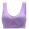 thumbnail image 1 of Workout Bra Women Back-Smoothing Bra Feature V-Neck Training Bra Style W-1703 Purple XXL, 1 of 5
