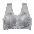 thumbnail image 1 of Yoga Bra Women No Underwire Bra Feature V-Neck Push-up Bra Style W-724 Gray XL, 1 of 5