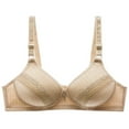 thumbnail image 1 of Yoga Bras for Women Full-Coverage Bra Feature V-Neck Full-Figure Bra Style W-194 Beige XL, 1 of 3