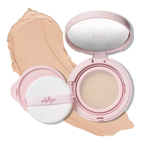 Mally Beauty Flawless Finish Transforming Effect Foundation - Light - Full Coverage Cream Foundation - Breathable and Lightweight - Hydrating Formula with Vitamin E - Satin Finish